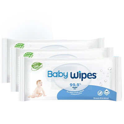 Newborn Soft Care Wet Wipes Water Based Biodegradable Hand Wipes 17.8*16.8cm