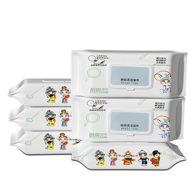 80pcs 14x18cm Multi Surface Antibacterial Wipes For Kitchen Custom Kitchen Wet Wipes (Mọi bề mặt chống vi khuẩn cho nhà bếp)